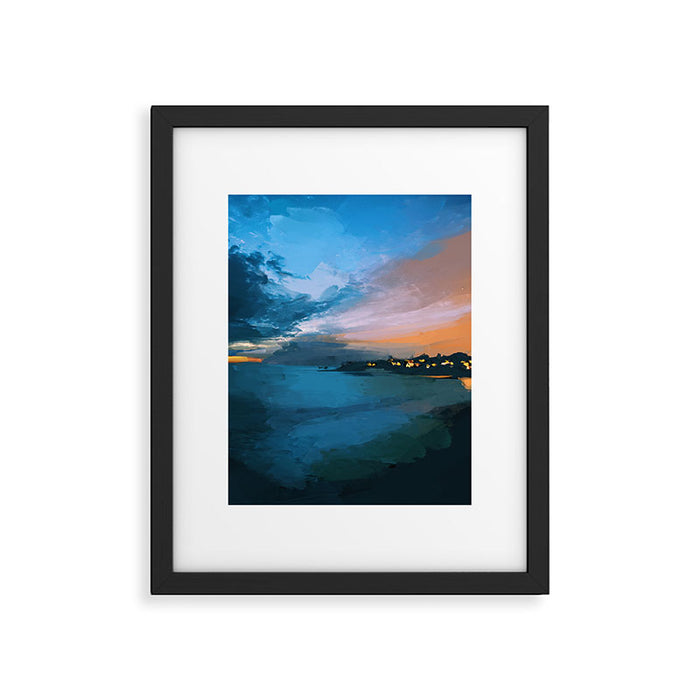 Laguna Beach At Night Framed Art Print Gallery Image 1