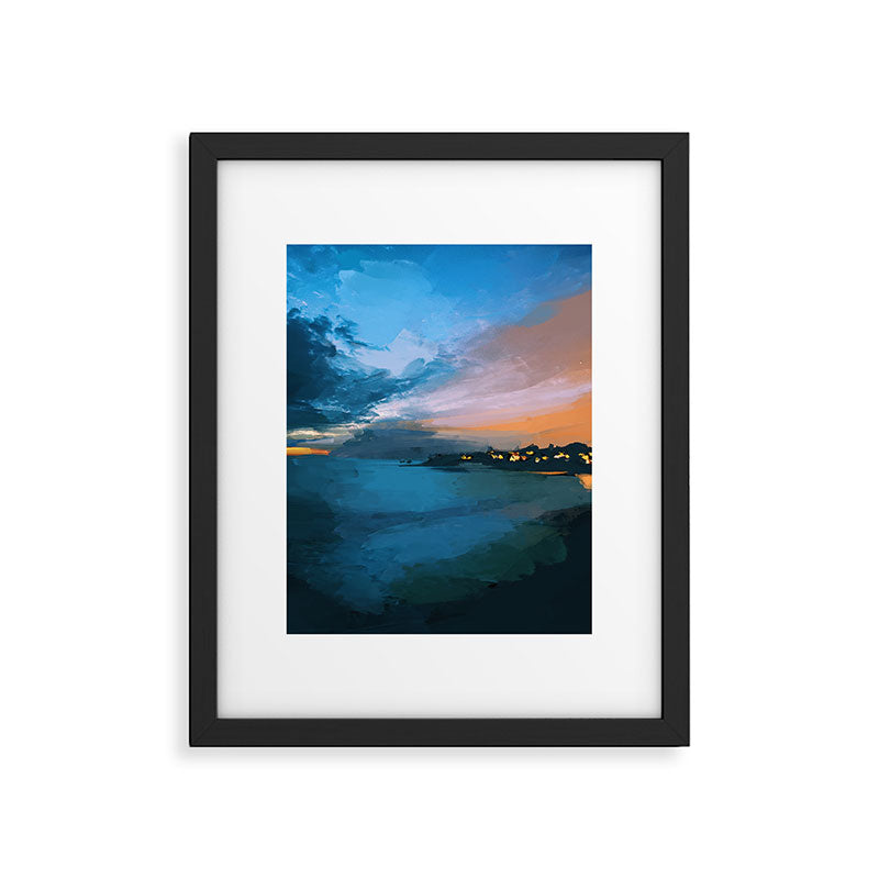 Laguna Beach At Night Framed Art Print Gallery Image 4