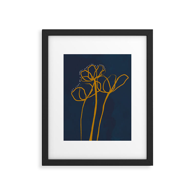 "Let Light Be A Sweet Rebellion In The Shadows." Framed Art Print Gallery Image 4