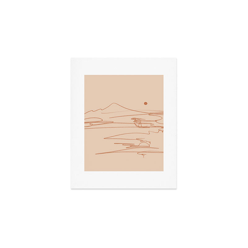 Line Mountain Sunset. Art Print Gallery Image 1