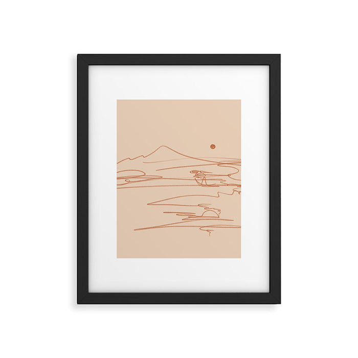 Line Mountain Sunset. Framed Art Print Gallery Image 1