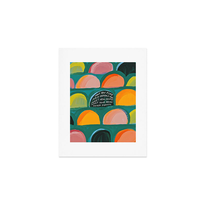 Meet New Books, Meet New People - Book Lover Art Art Print Gallery Image 1