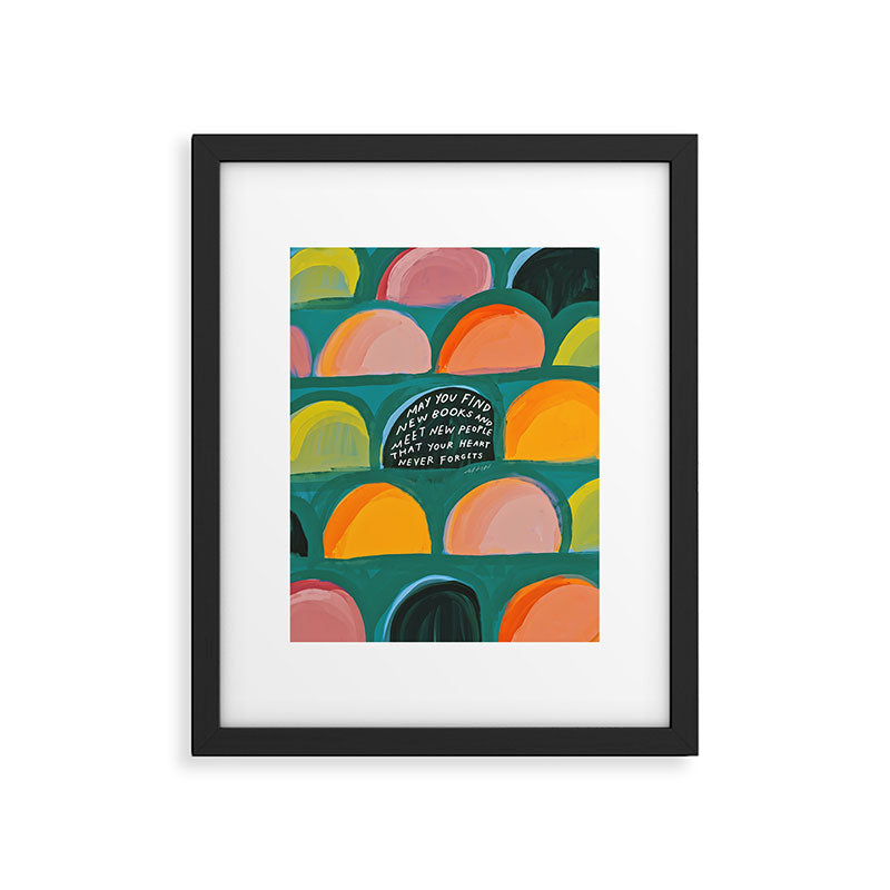 Meet New Books, Meet New People - Book Lover Art Framed Art Print Gallery Image 5