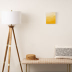 Monochromatic Pale Yellow into Gold Abstract Painting Canvas Print Gallery Image 2