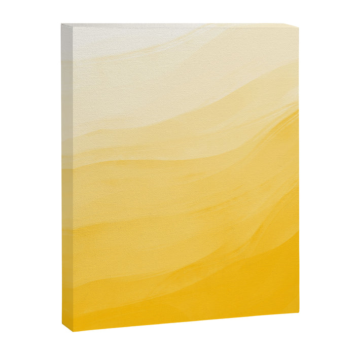 Monochromatic Pale Yellow into Gold Abstract Painting Canvas Print Gallery Image 1
