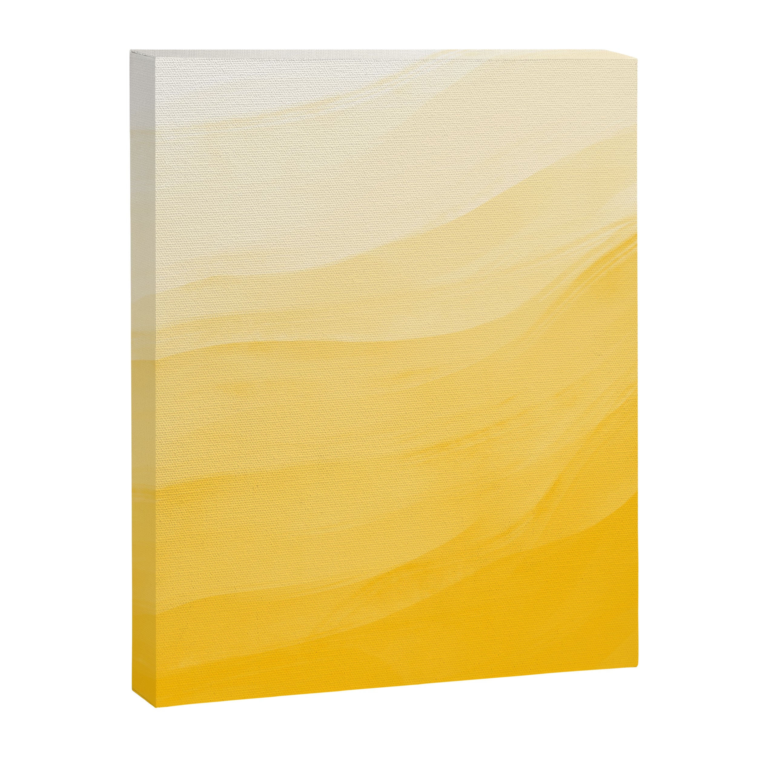 Monochromatic Pale Yellow into Gold Abstract Painting Canvas Print Gallery Image 8