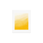 Monochromatic Pale Yellow into Gold Abstract Painting Art Print Gallery Image 1