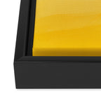 Monochromatic Pale Yellow into Gold Abstract Painting Framed Canvas Print Gallery Image 3