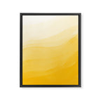 Monochromatic Pale Yellow into Gold Abstract Painting Framed Canvas Print Gallery Image 8