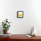 Monochromatic Pale Yellow into Gold Abstract Painting Framed Art Print Gallery Image 2