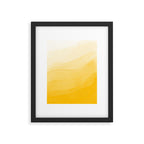 Monochromatic Pale Yellow into Gold Abstract Painting Framed Art Print Gallery Image 4