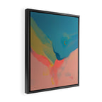 Moon Light On Rainbow Pastel | Night Sky Texture Design Framed Canvas Print Gallery Image 2