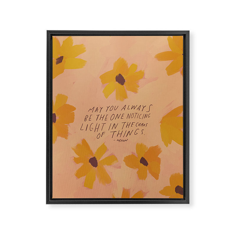 Noticing Light In The Chaos Of Things Framed Canvas Print Gallery Image 8