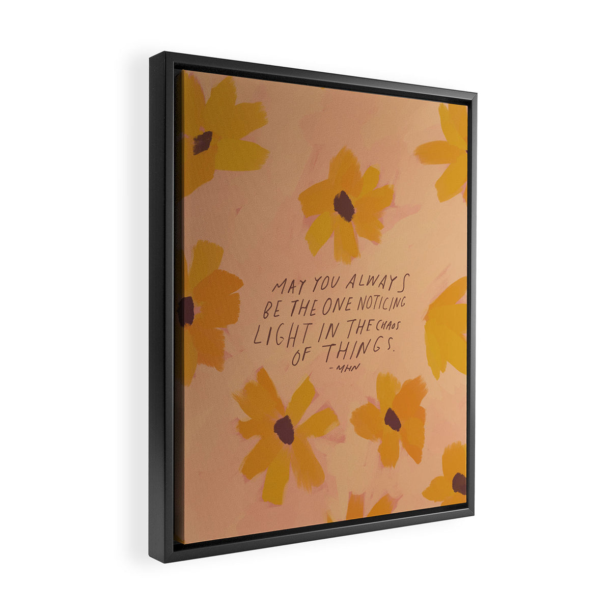 Noticing Light In The Chaos Of Things Framed Canvas Print Gallery Image 2