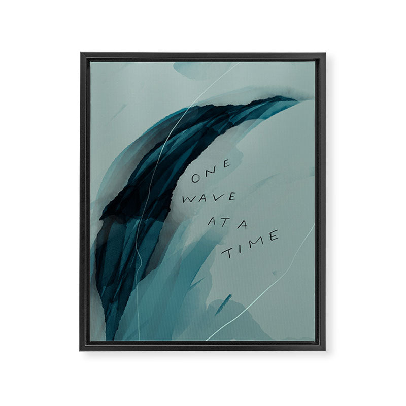 "One Wave At A Time" Framed Canvas Print Gallery Image 8