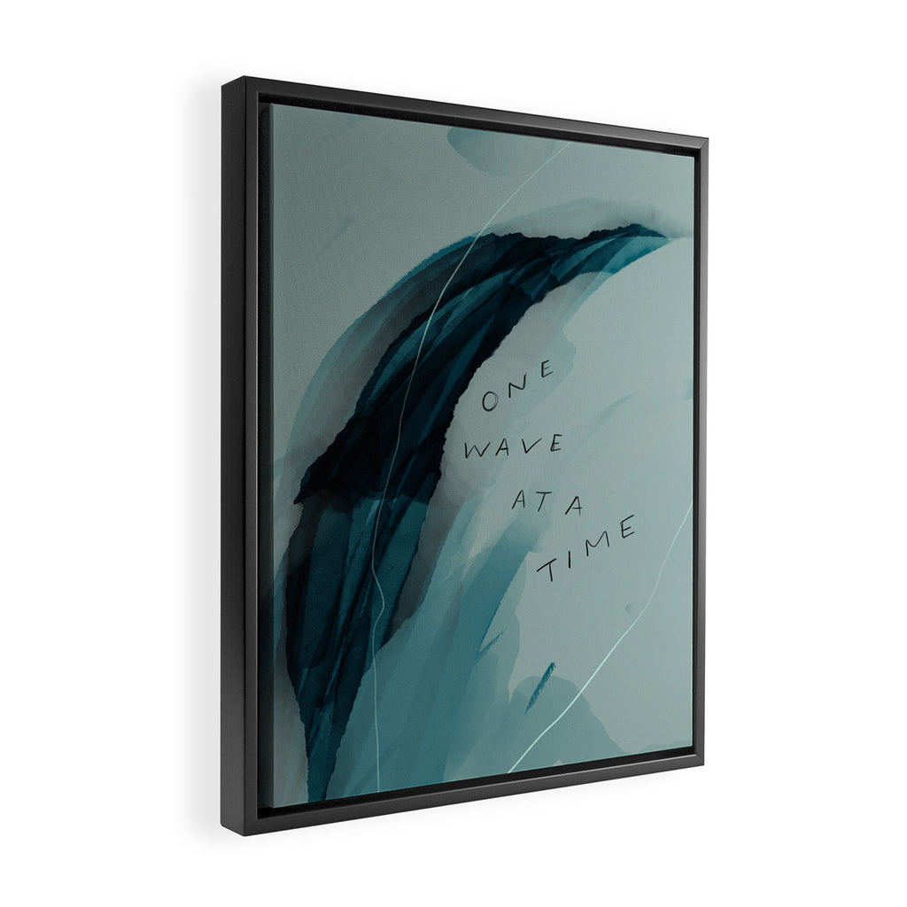 "One Wave At A Time" Framed Canvas Print Gallery Image 2