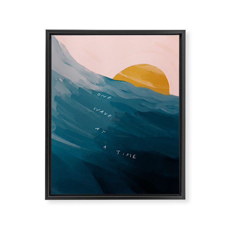 "One Wave At A Time" Framed Canvas Print Gallery Image 8