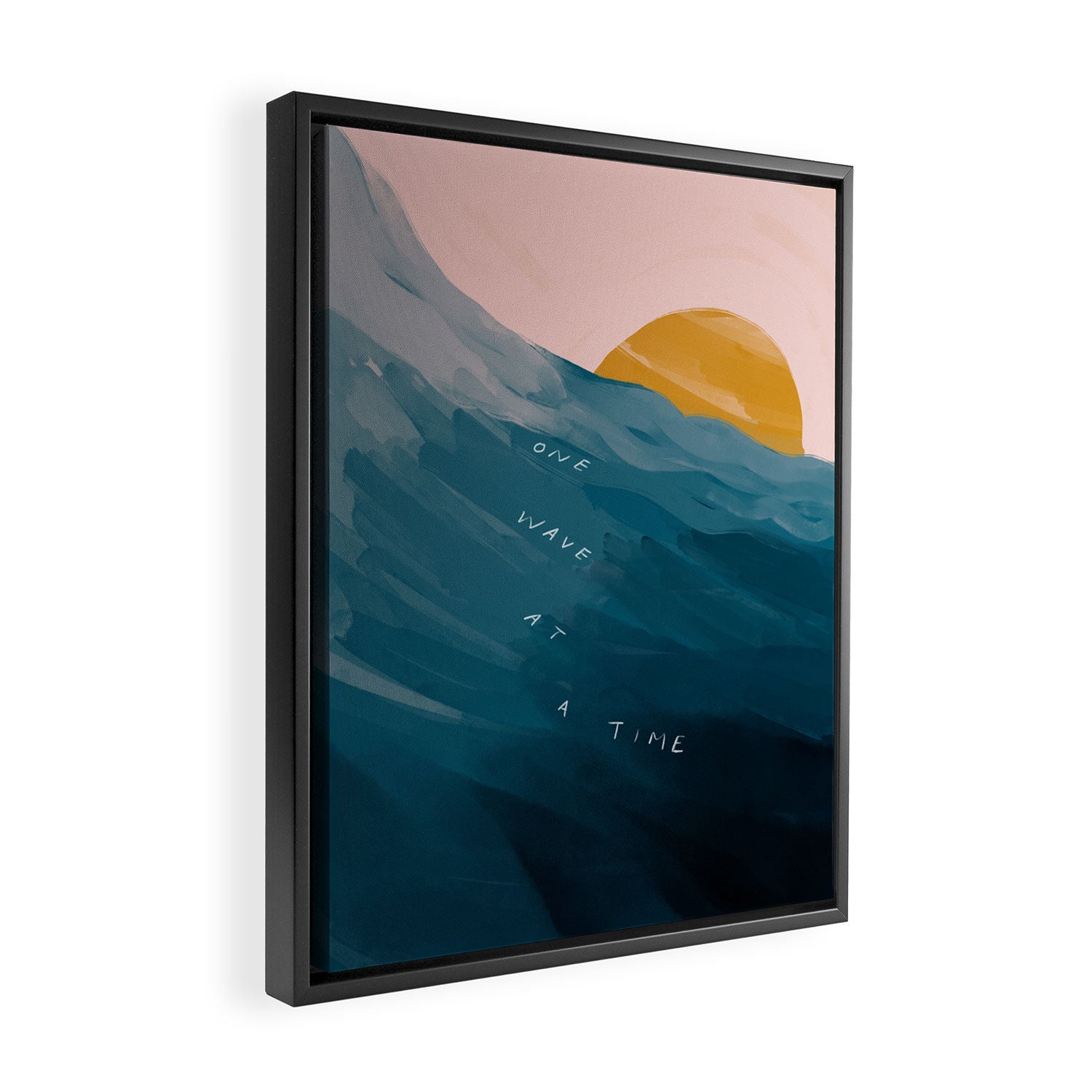 "One Wave At A Time" Framed Canvas Print Gallery Image 2