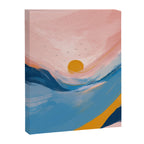 Pink and Blue Abstract Art Ocean and Sunrise Canvas Print Gallery Image 8