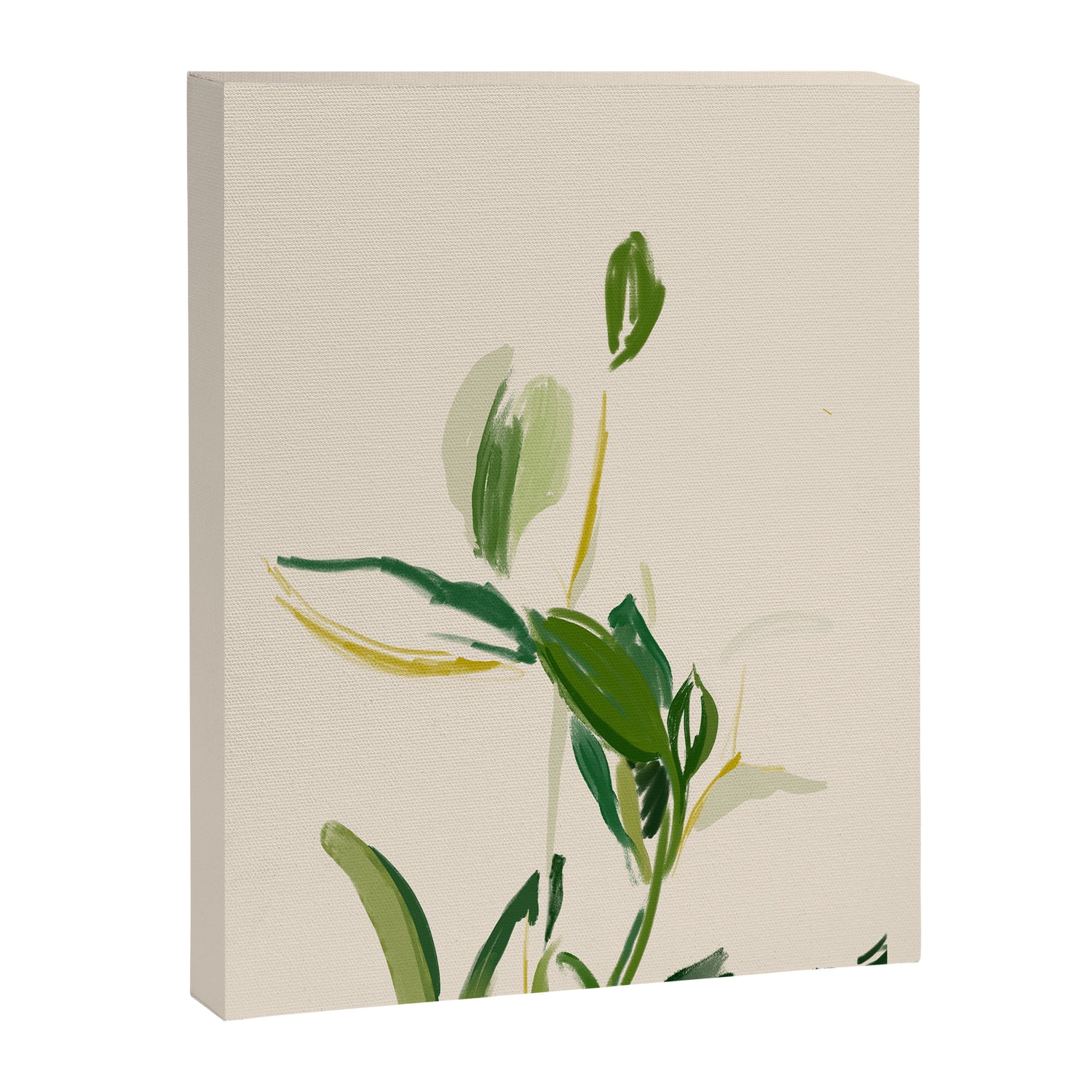 Plants In Summer Beige. Canvas Print Gallery Image 3