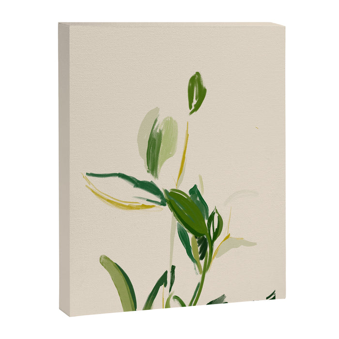 Plants In Summer Beige. Canvas Print Gallery Image 1