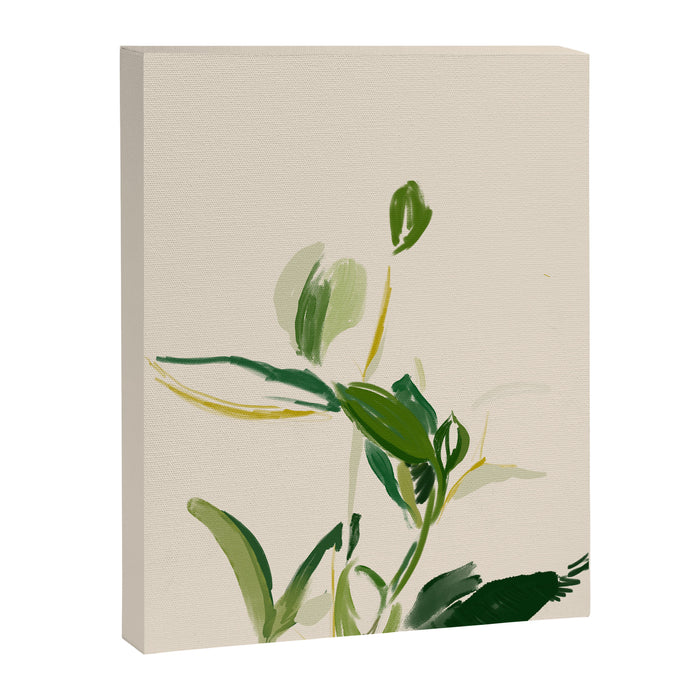 Plants In Summer Beige. Canvas Print Gallery Image 1