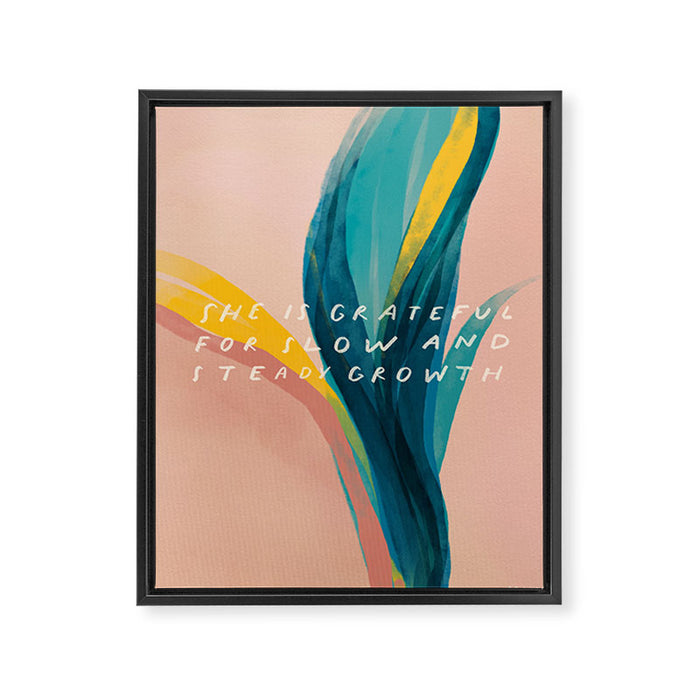She Is Grateful Framed Canvas Print Gallery Image 1
