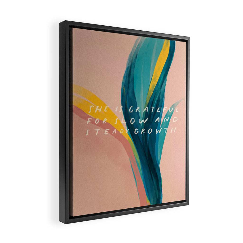 She Is Grateful Framed Canvas Print Gallery Image 2