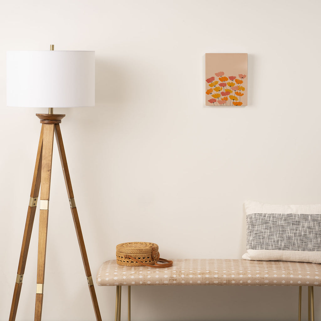 Summertime Flowers On Beige Canvas Print Gallery Image 2