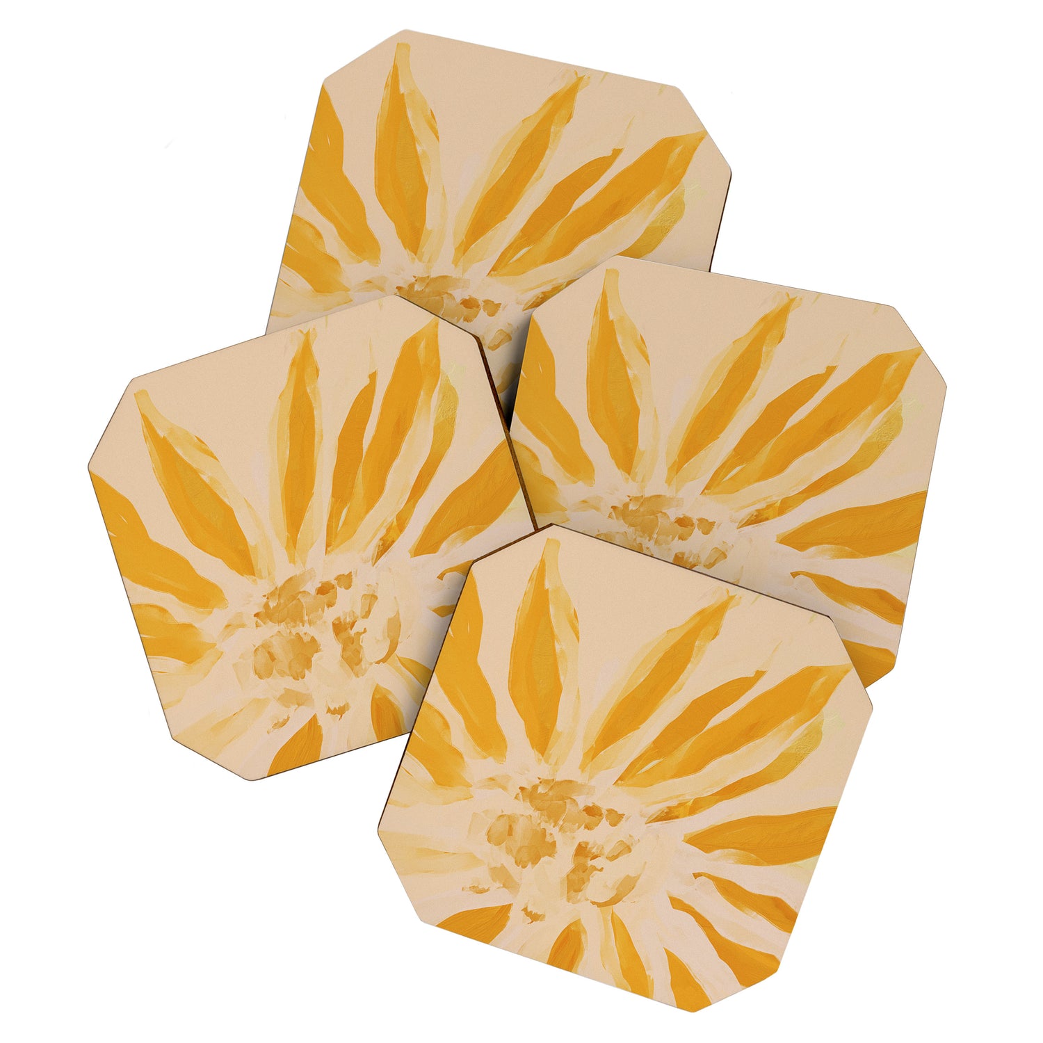 Sun Blooming Flower Coaster Gallery Image 1