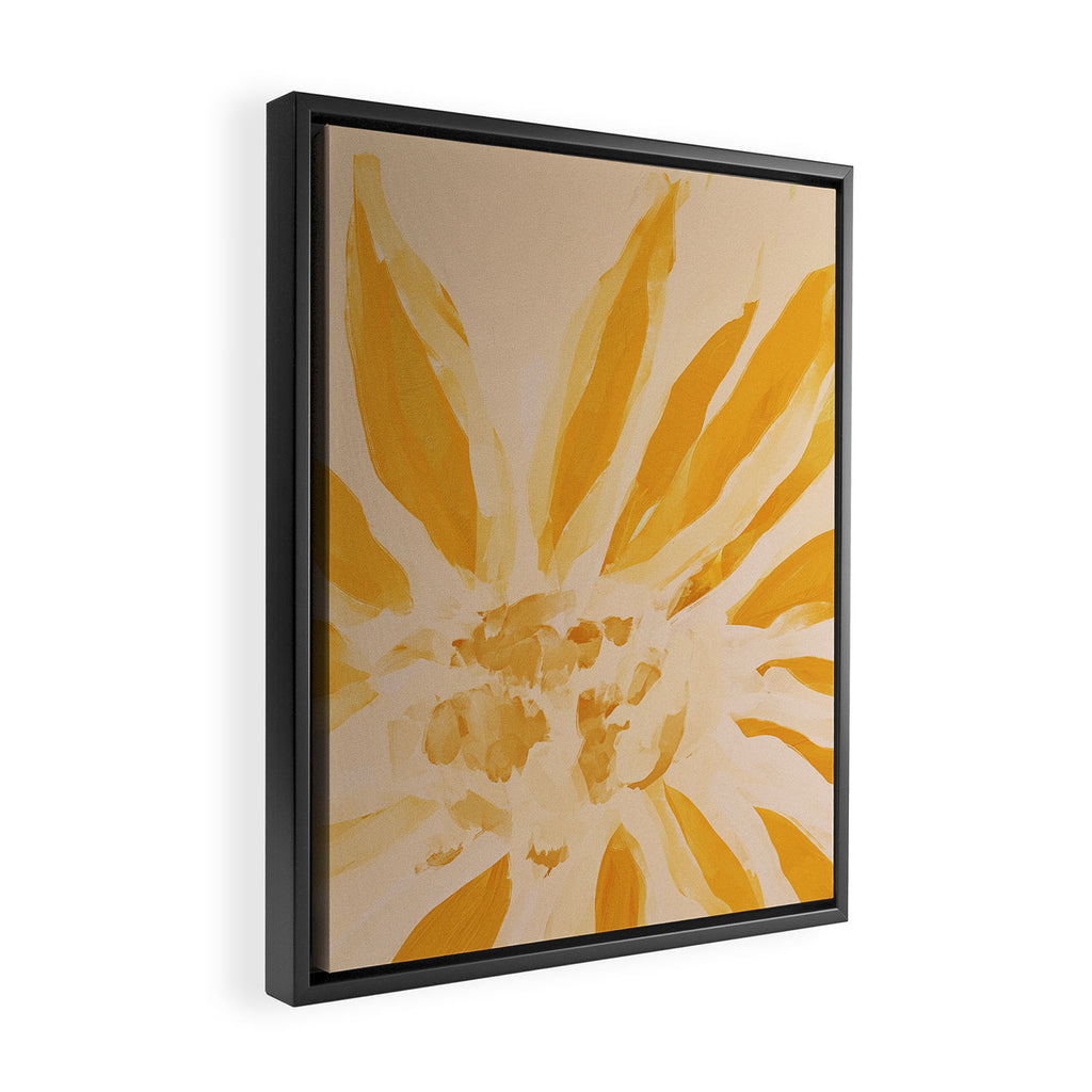 Sun Blooming Flower Framed Canvas Print Gallery Image 2