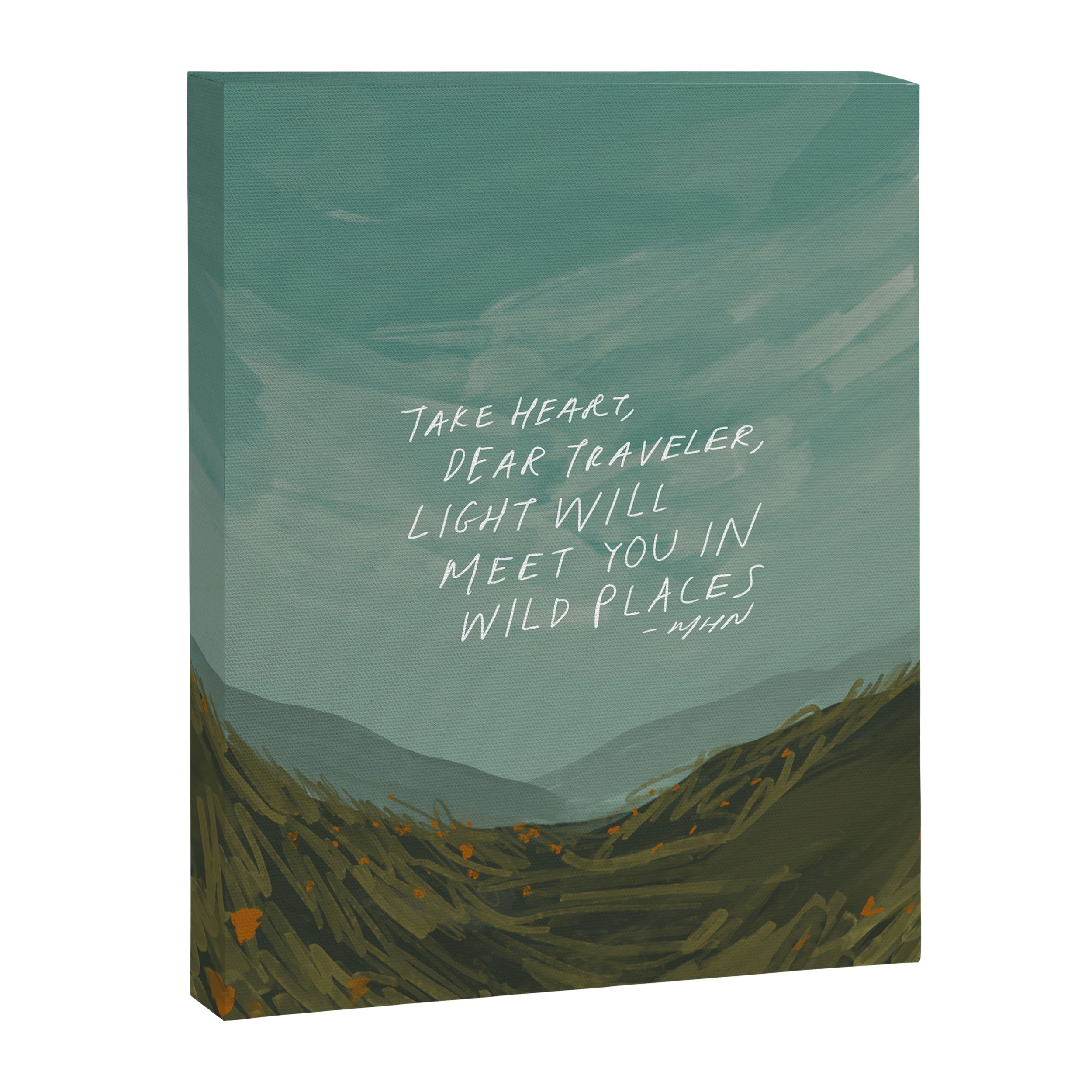 "Take Heart, Dear Traveller, Light Will Meet You In Wild Places." | Landscape Design Canvas Print Gallery Image 3