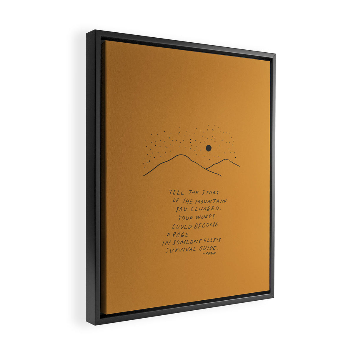 Tell The Story Of The Mountain You Climbed. Framed Canvas Print Gallery Image 2