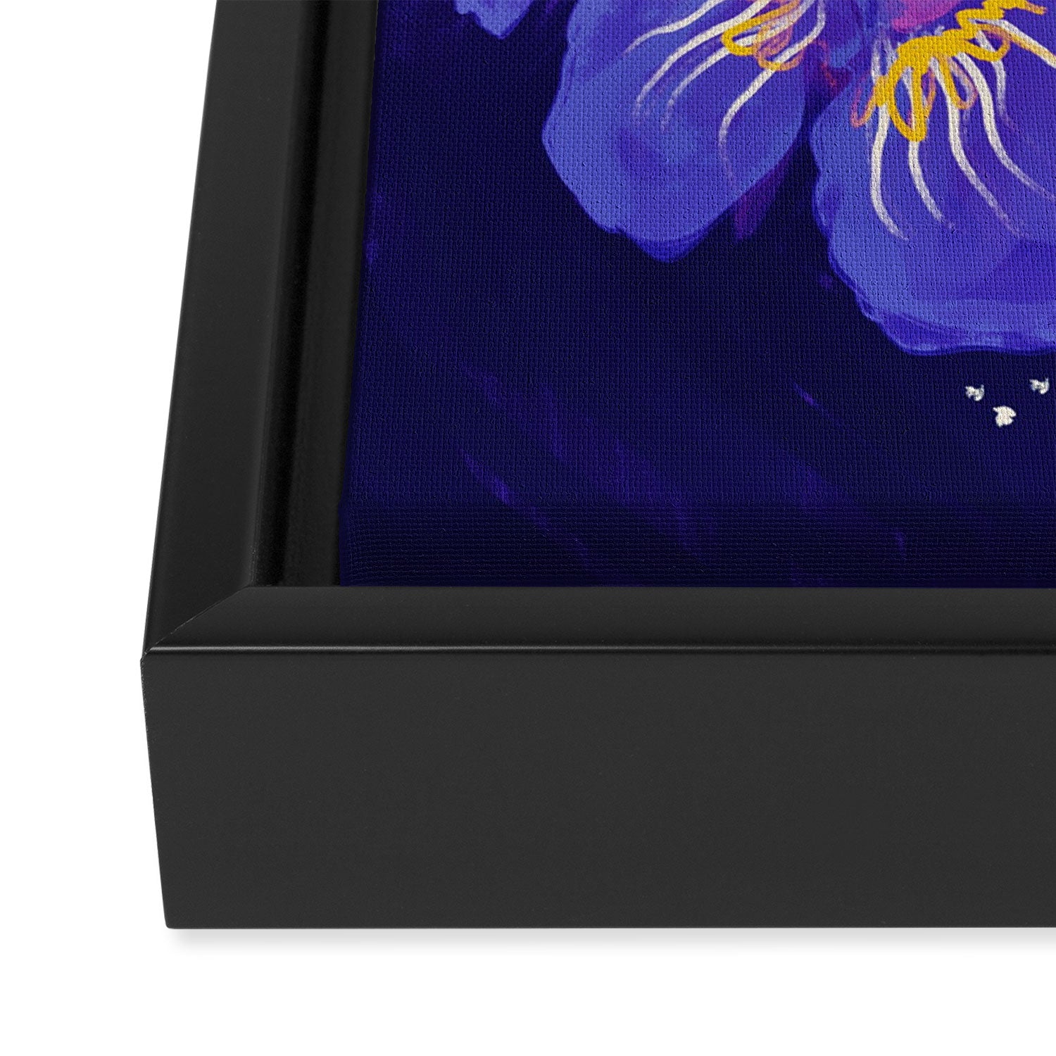 Under The Neon Floral Framed Canvas Print Gallery Image 3