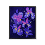 Under The Neon Floral Framed Canvas Print Gallery Image 8