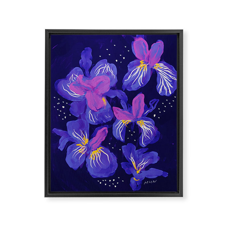 Under The Neon Floral Framed Canvas Print Gallery Image 8