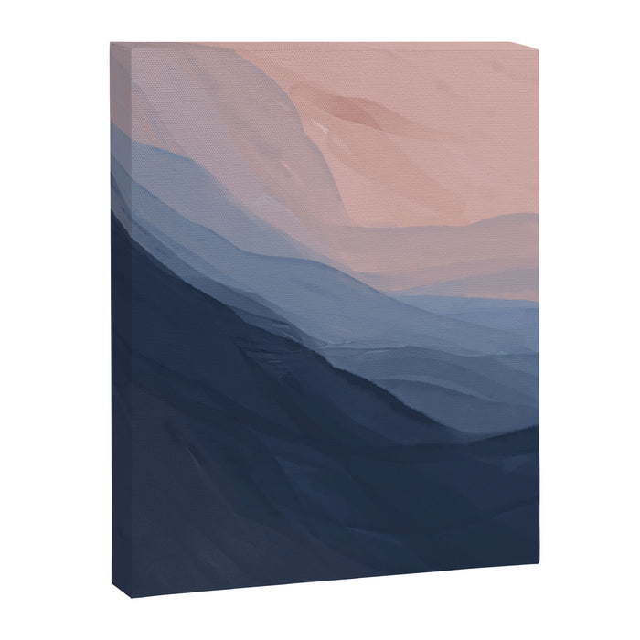 Waves In Texture - Blue & Beige Canvas Print Gallery Image 1