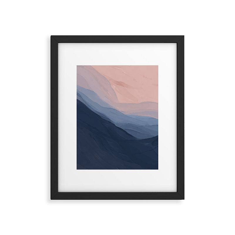 Waves In Texture - Blue & Beige Framed Art Print Gallery Image 6