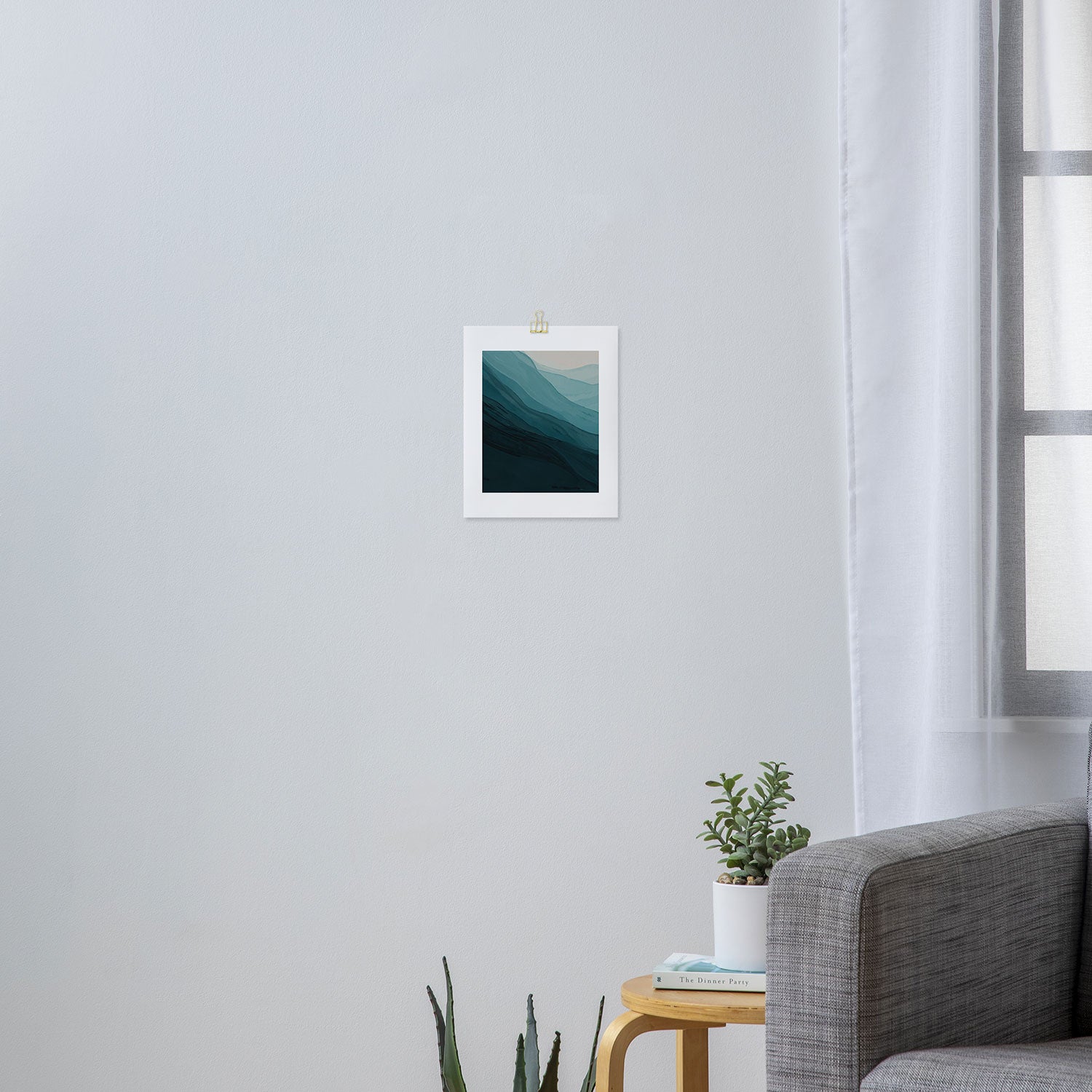 Waves Into The Depths | Wave Texture Design Art Print Gallery Image 3