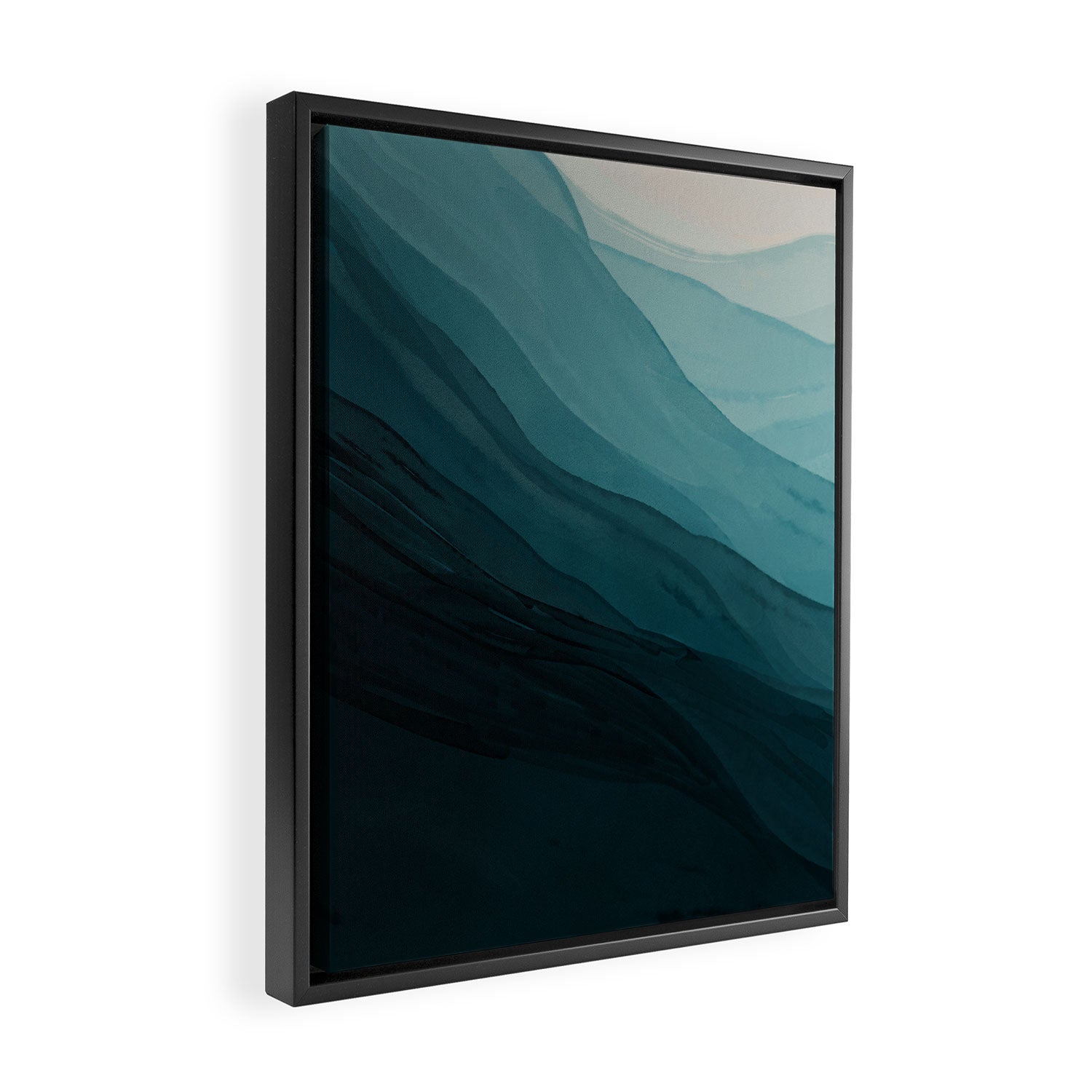Waves Into The Depths | Wave Texture Design Framed Canvas Print Gallery Image 2