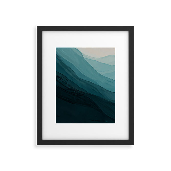 Waves Into The Depths | Wave Texture Design Framed Art Print Gallery Image 1
