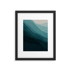 Waves Into The Depths | Wave Texture Design Framed Art Print Gallery Image 4