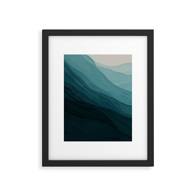 Waves Into The Depths | Wave Texture Design Framed Art Print Gallery Image 4