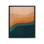 Waves On Sunset Hill | Waves Texture Design Framed Canvas Print Gallery Image 8