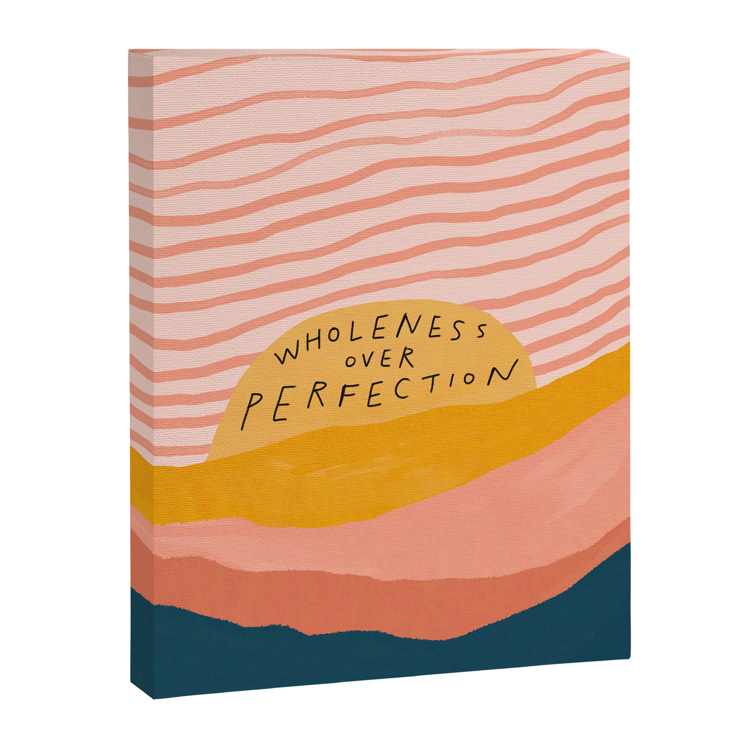 Wholeness Over Perfection | Waves Hand Lettering Design Canvas Print Gallery Image 8