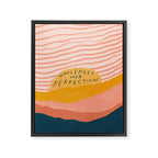Wholeness Over Perfection | Waves Hand Lettering Design Framed Canvas Print Gallery Image 8