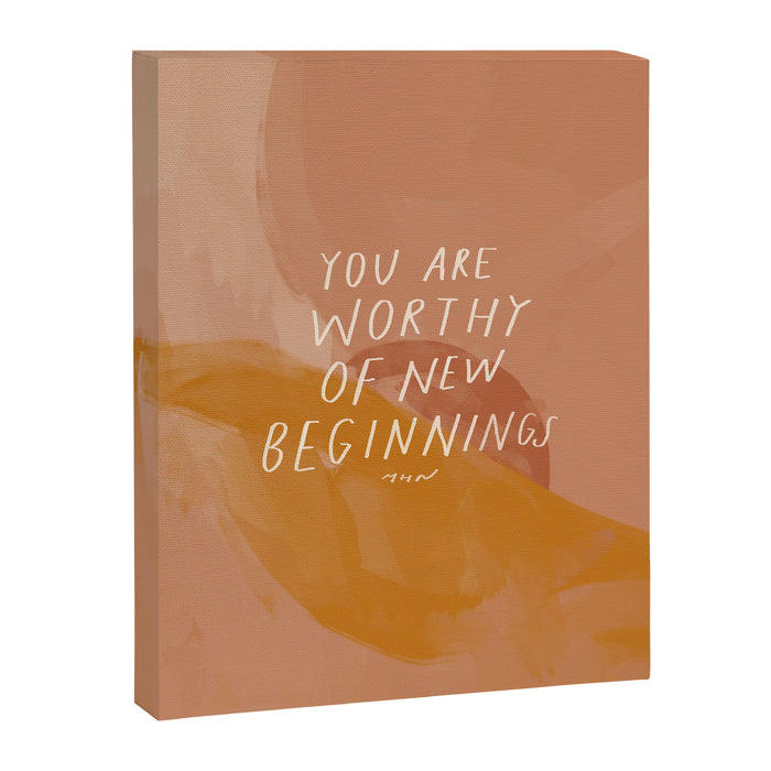 Worthy of New Beginnings  Canvas Print Gallery Image 1