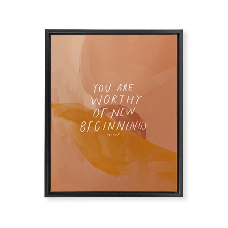 Worthy of New Beginnings  Framed Canvas Print Gallery Image 6