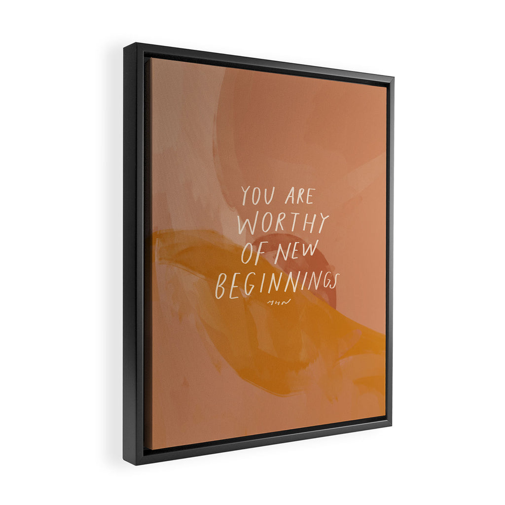 Worthy of New Beginnings  Framed Canvas Print Gallery Image 2