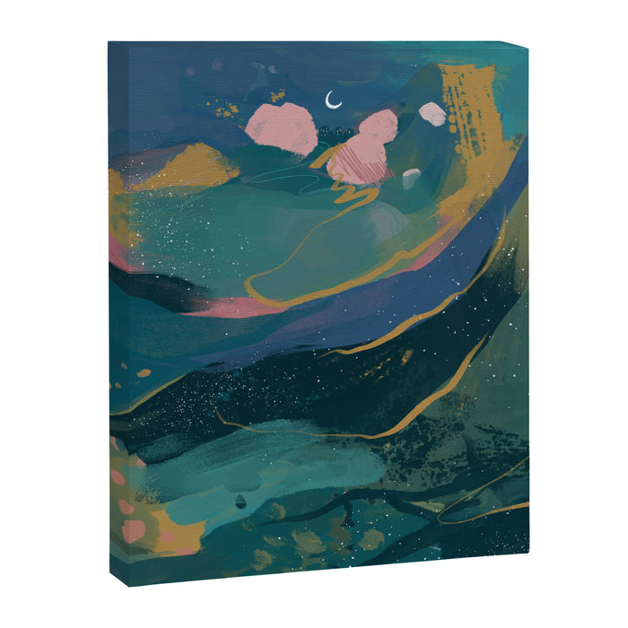 "You Are Worthy" Midnight Background Canvas Print Gallery Image 1